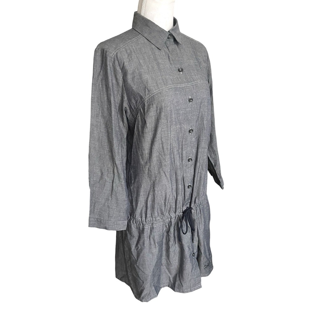 Arc'teryx Women's Gray Blanchard Tunic Shirt Dress 3/4 Sleeve‎ Sz L Normcore - Picture 6 of 16